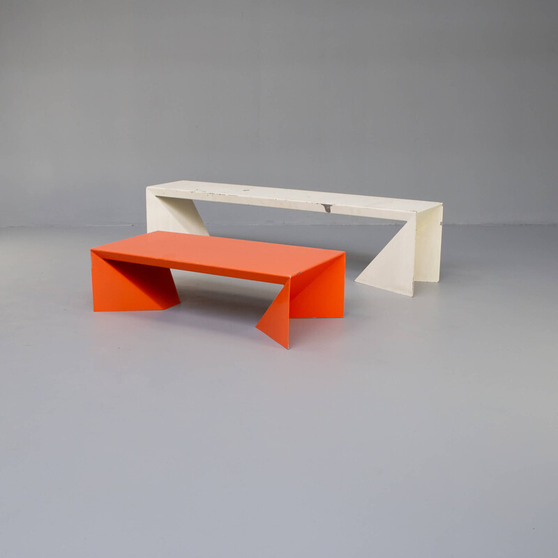 Banco e mesa "origami b" vintage de Matthias Demacker para Van Esch