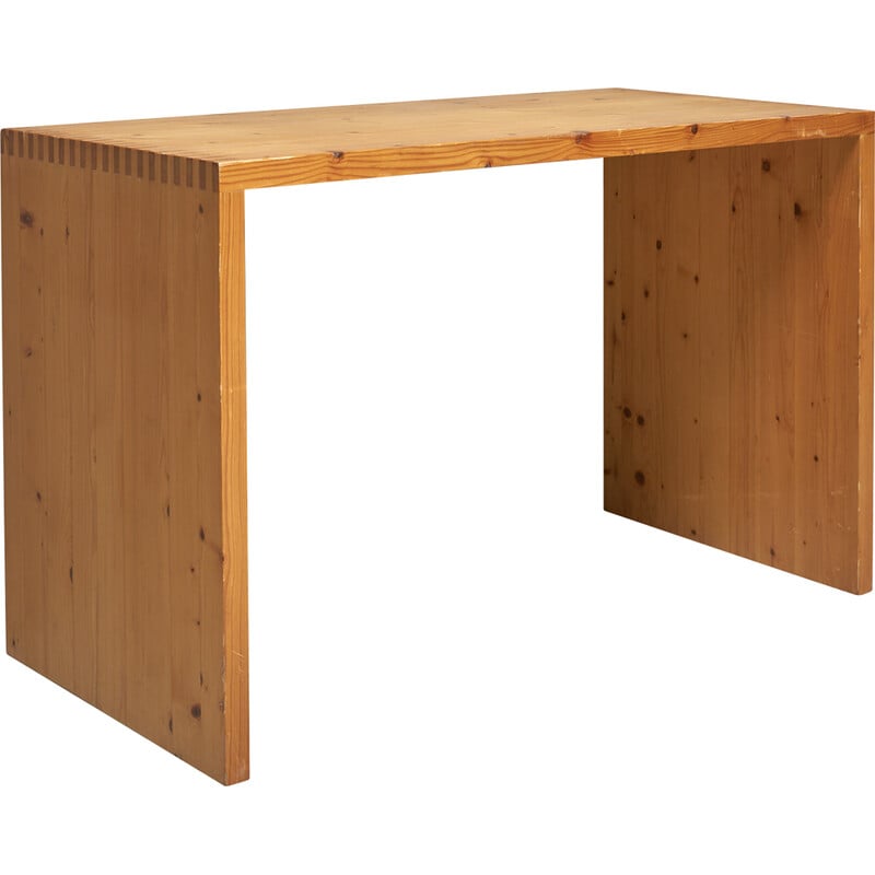 Vintage pine desk by Ate Van Apeldoorn for Houtwerk Hattem, Netherlands 1970