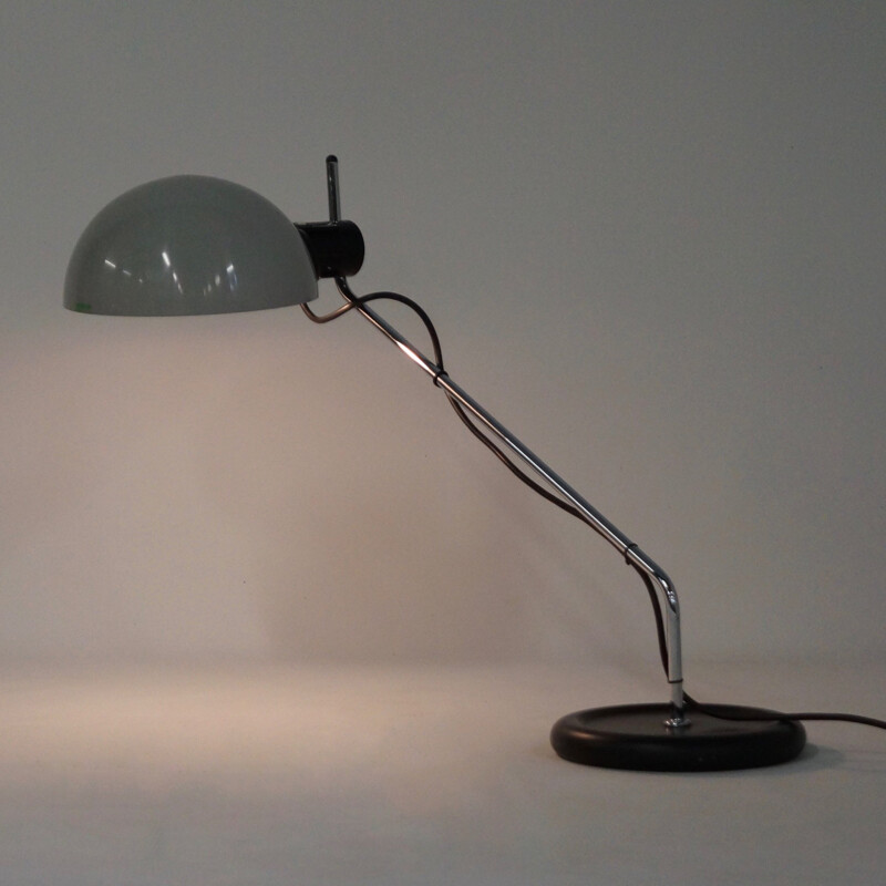 Lampe de bureau vintage en fer et plastique pour Harveiluce iGuzzini, Italie 1970