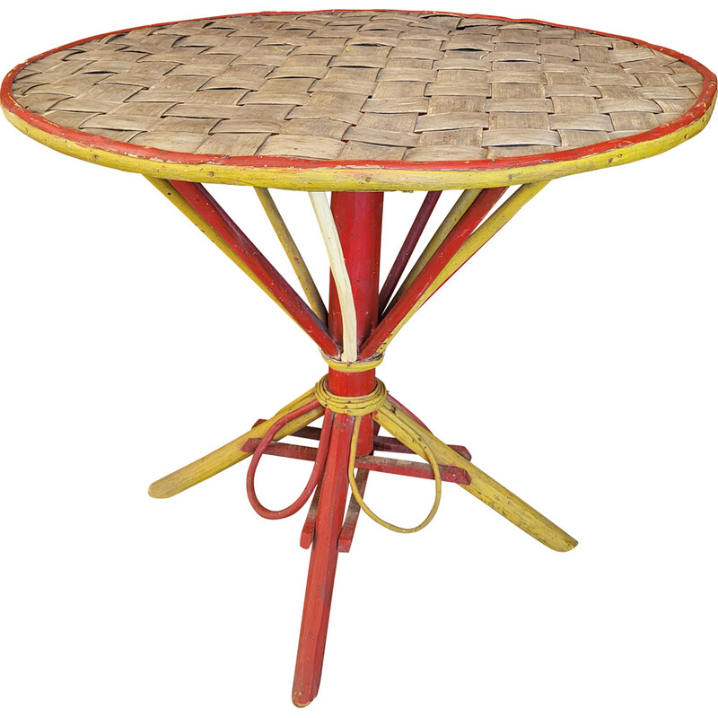 Table d'appoint vintage en bois peint, 1970