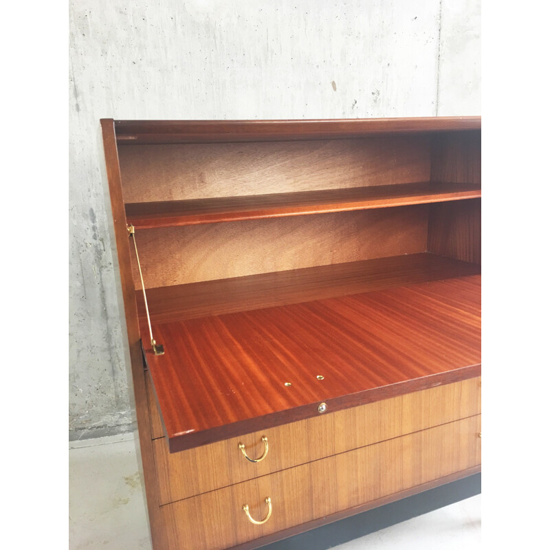 Mid century Tola writing desk with brass detail by E Gomme for G Plan - 1960s