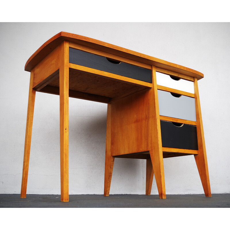 Multi-coloured vintage desk - 1950s