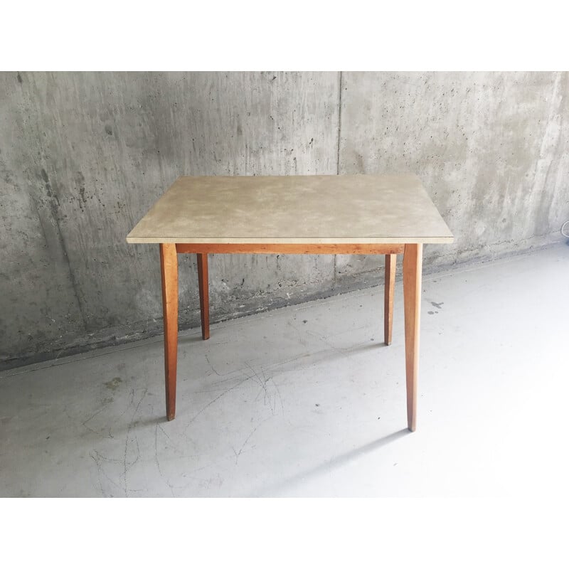 Mid century formica and teak kitchen table - 1960s