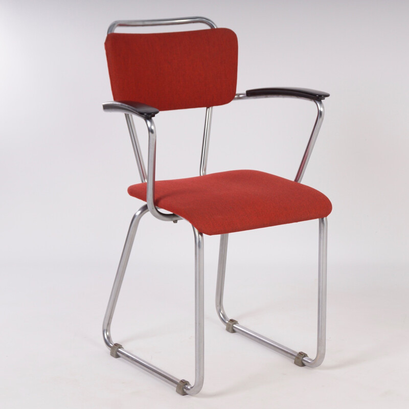 Gispen 214 Desk Chair with Armrests by Hoffmann - 1950s