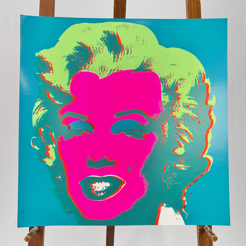 Vintage painting 'Sunday B. Morning' Marilyn Monroe by Andy Warhol, 1970s