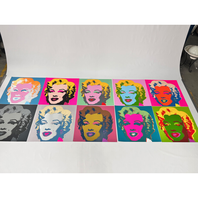 Vintage painting 'Sunday B. Morning' Marilyn Monroe by Andy Warhol, 1970s