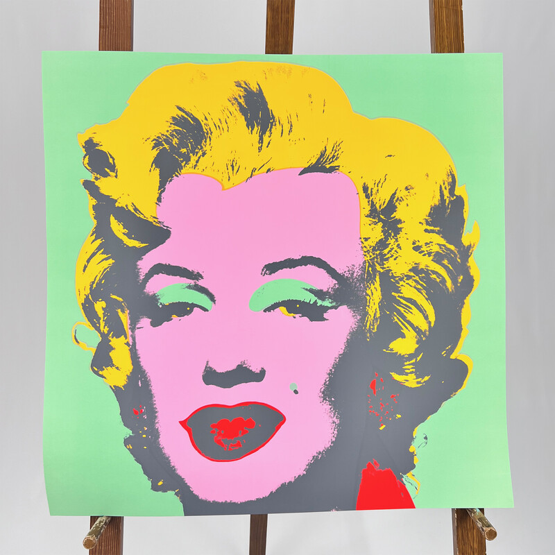 Vintage painting 'Sunday B. Morning' Marilyn Monroe by Andy Warhol, 1970s