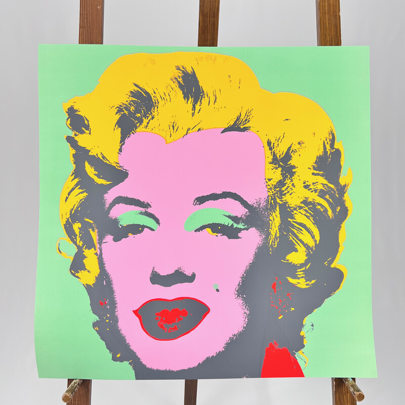 Vintage painting 'Sunday B. Morning' Marilyn Monroe by Andy Warhol, 1970s