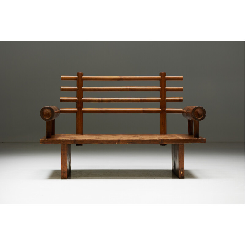 Vintage bamboo bench