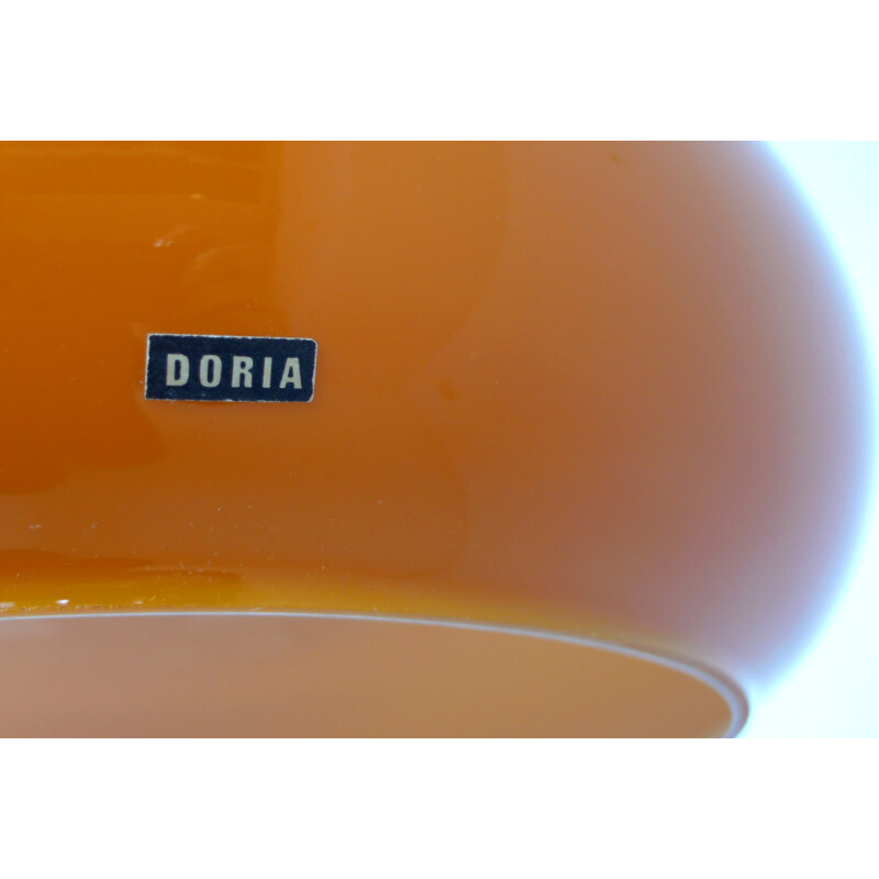 Orange Glass Pendant light from Doria, Germany - 1960s