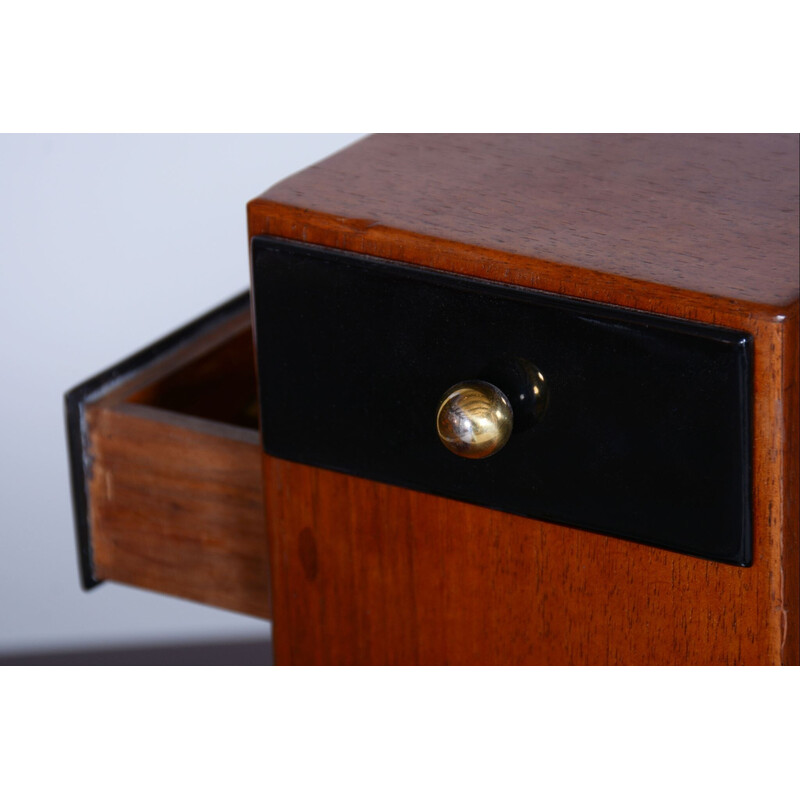 Vintage ArtDeco walnut jewelry box, Czechia 1930s