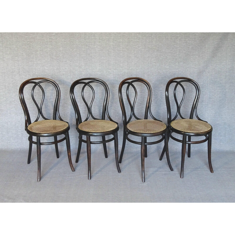 Lot de 4 chaises vintage bistrot N°29/14 par Thonet, 1882