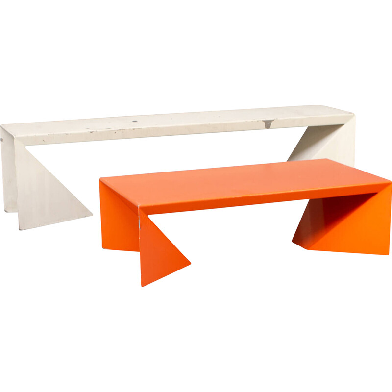 Vintage 'origami b' bank en tafel door Matthias Demacker voor Van Esch