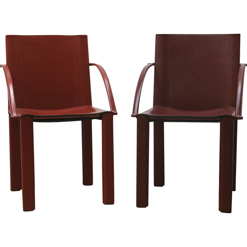 Pair of vintage chairs by Carlo Bartoli for Matteo Grassi
