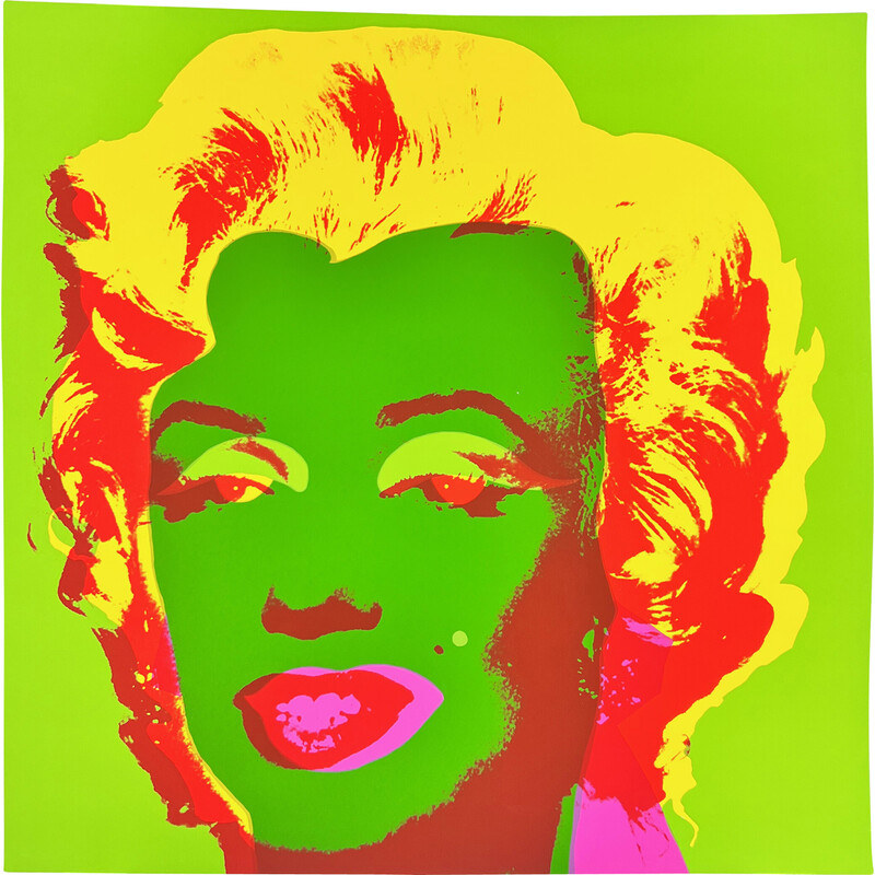 Peinture vintage 'Sunday B. Morning' Marilyn Monroe par Andy Warhol, 1970