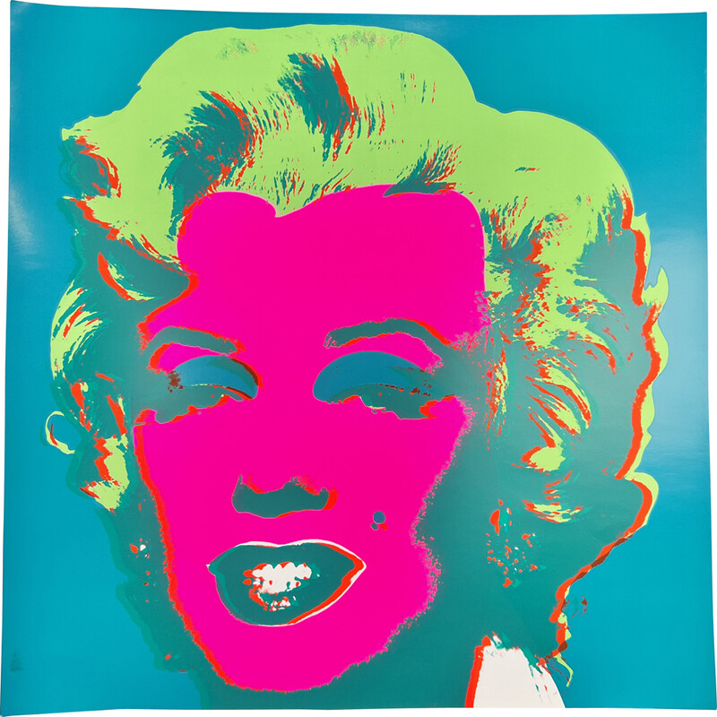 Vintage painting 'Sunday B. Morning' Marilyn Monroe by Andy Warhol, 1970s