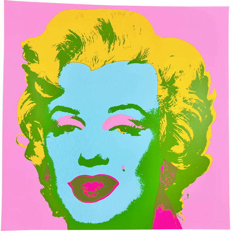 Vintage painting 'Sunday B. Morning' Marilyn Monroe by Andy Warhol, 1970s