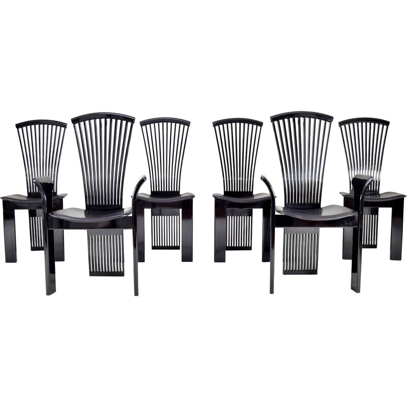 Ensemble de 4 chaises - paire fauteuils italiens