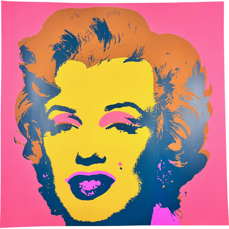 Quadro vintage 'Sunday B. Morning' Marilyn Monroe de Andy Warhol, década de 1970