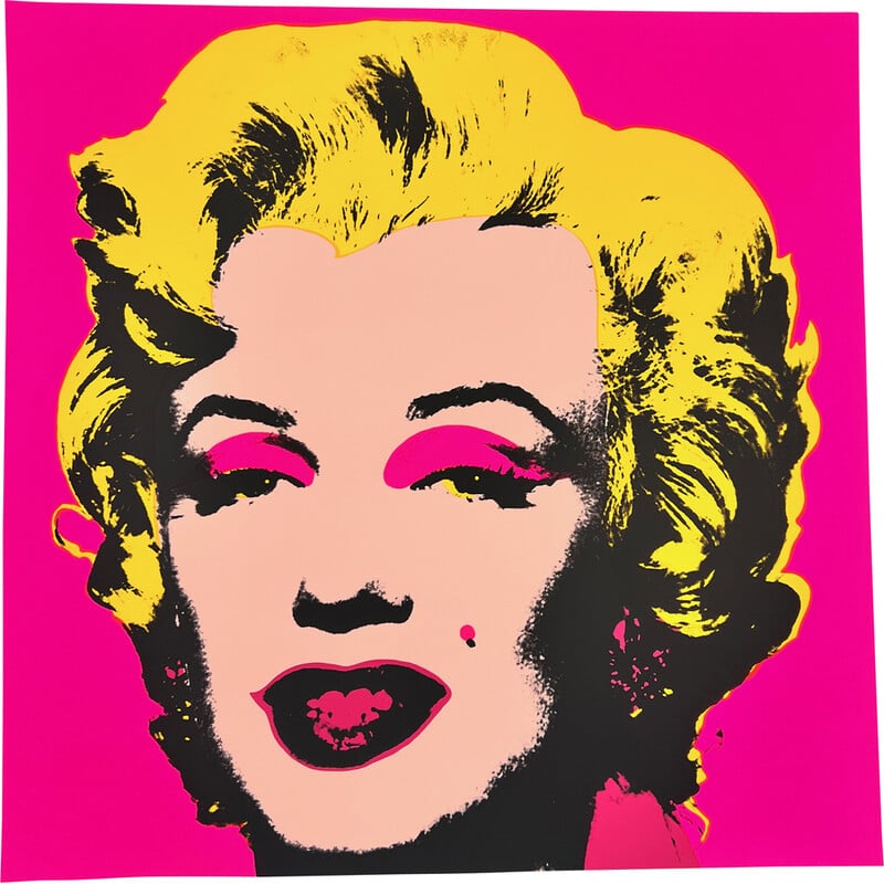 Quadro vintage 'Sunday B. Morning' Marilyn Monroe de Andy Warhol, década de 1970