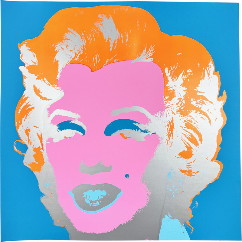 Vintage painting 'Sunday B. Morning' Marilyn Monroe by Andy Warhol, 1970s