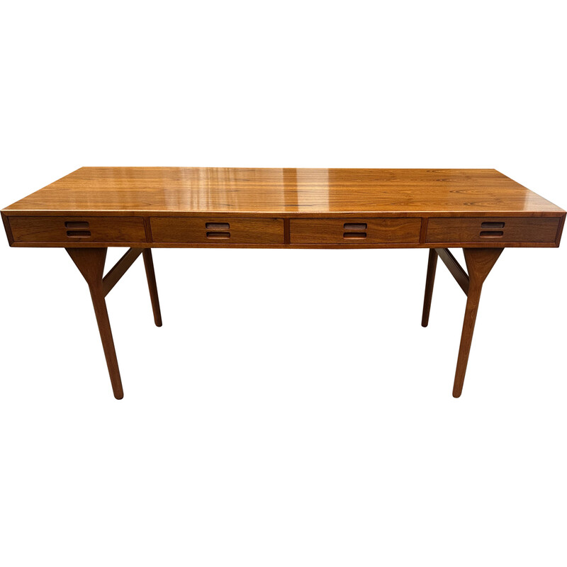 Vintage 4 drawers teak desk by Nanna Ditzel for Soren Wiladsen