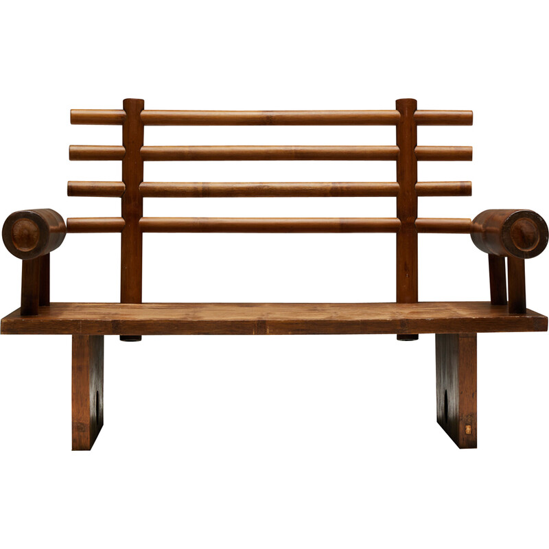 Vintage bamboo bench