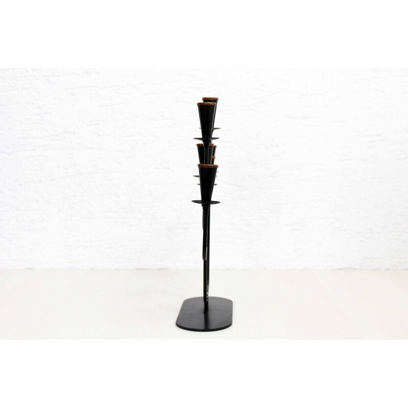Scandinavian vintage candlestick by Gunnar Ander for Ystad Metal, 1960