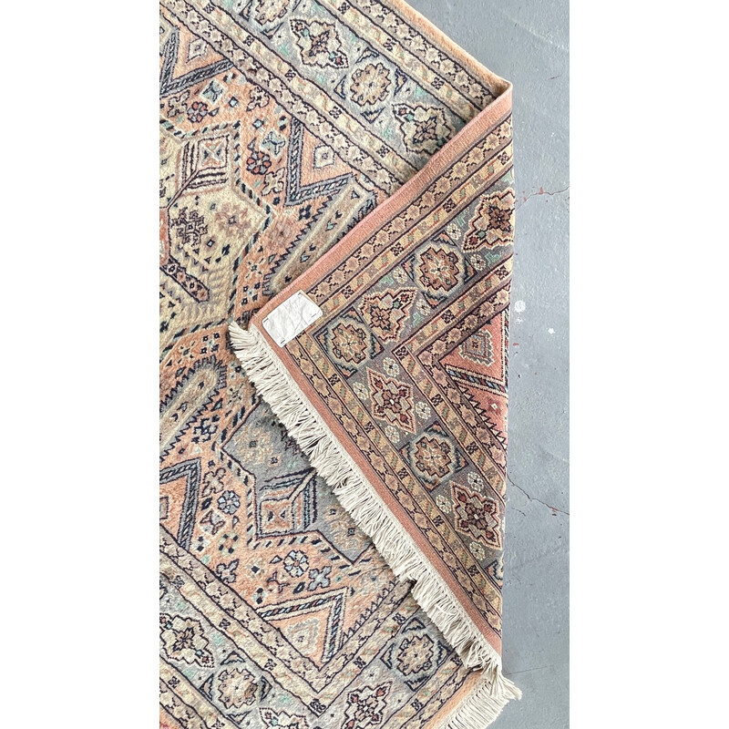 Pakistanischer Orientteppich Vintage grau-rosa