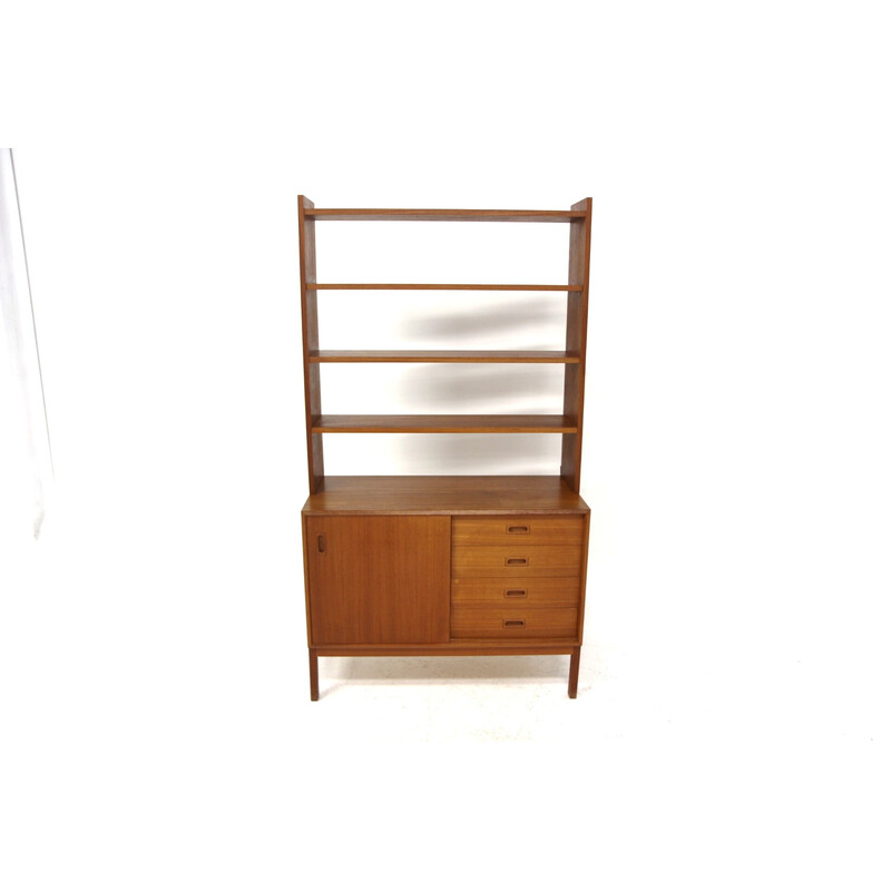 Scandinavian vintage teak bookcase, Sweden 1960