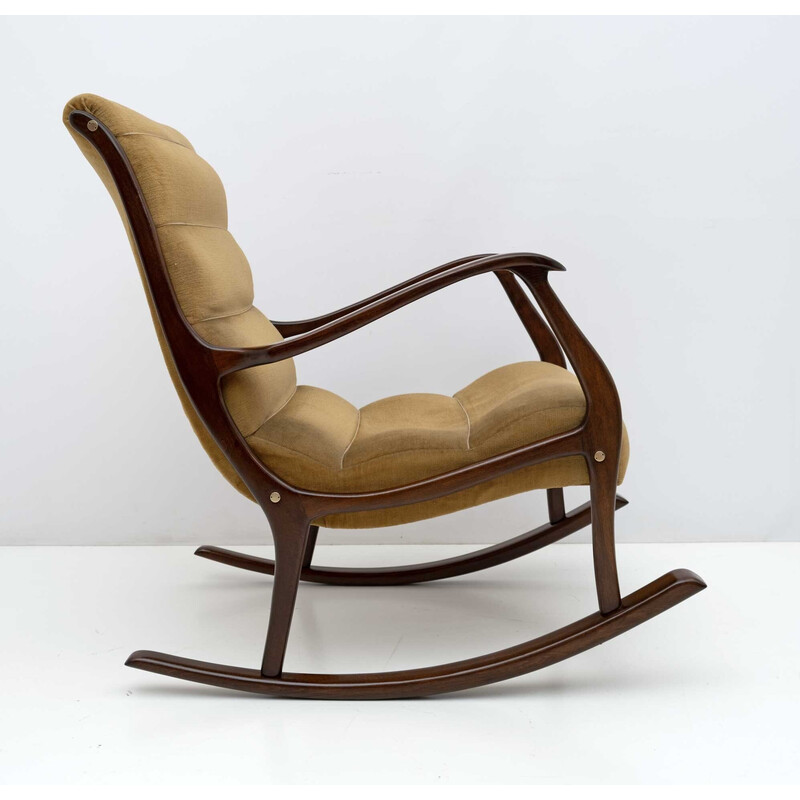 Fauteuil à bascule italien vintage par Ezio Longhi pour Elam, 1950