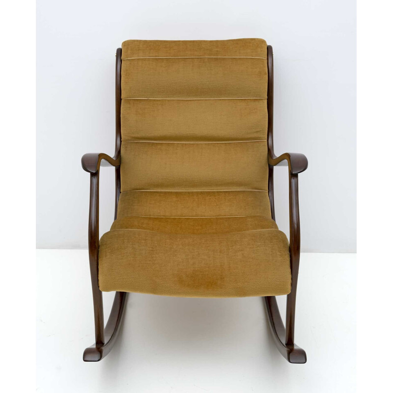 Fauteuil à bascule italien vintage par Ezio Longhi pour Elam, 1950