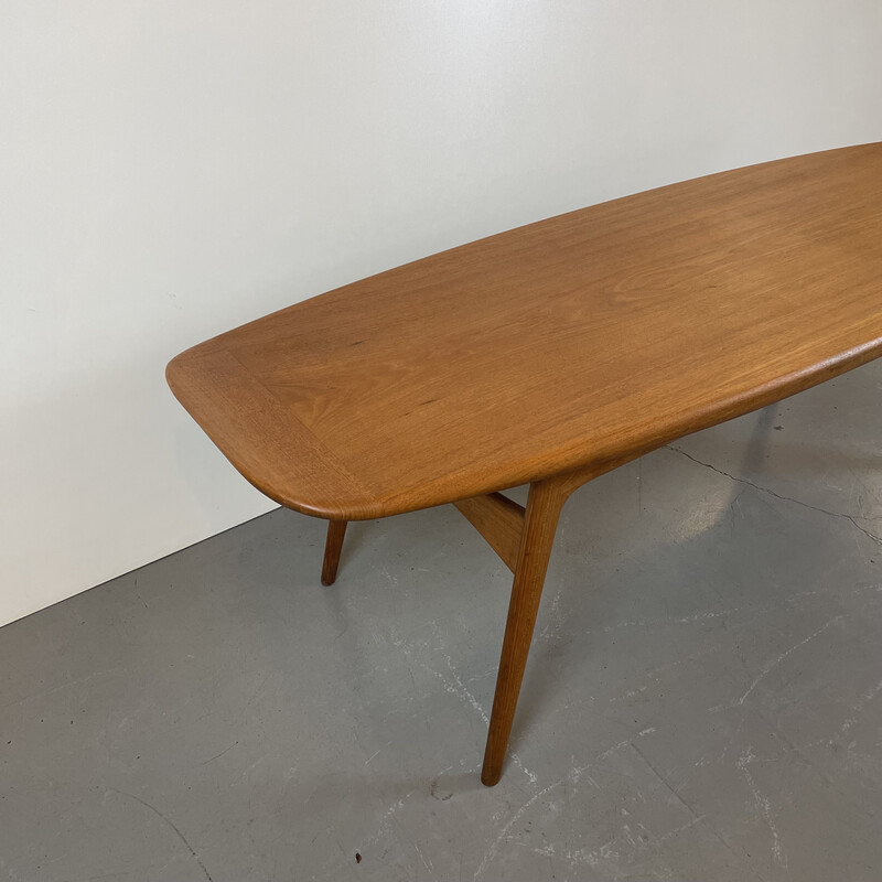 Vintage surfplank salontafel van Arne Hovmand-Olsen voor Mogens Kold, Denemarken 1959