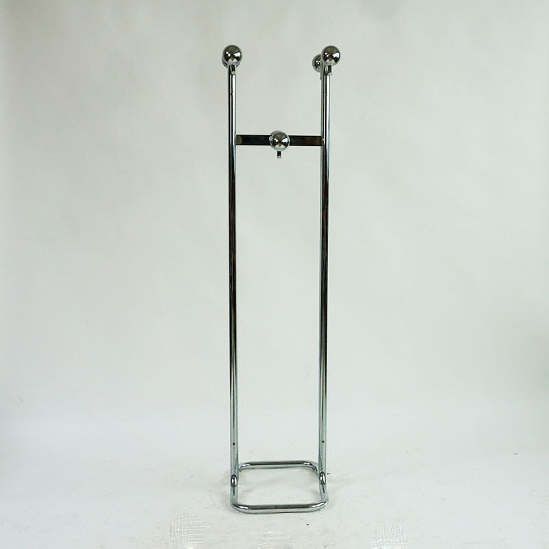 Italian mid century chrome coat rack, 1970s