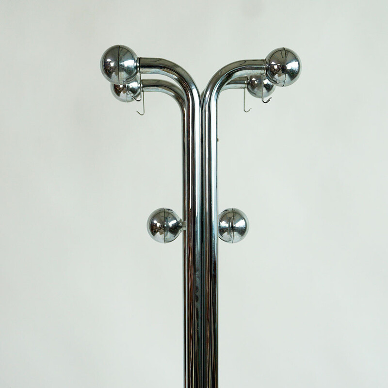 Italian mid century chrome coat rack, 1970s