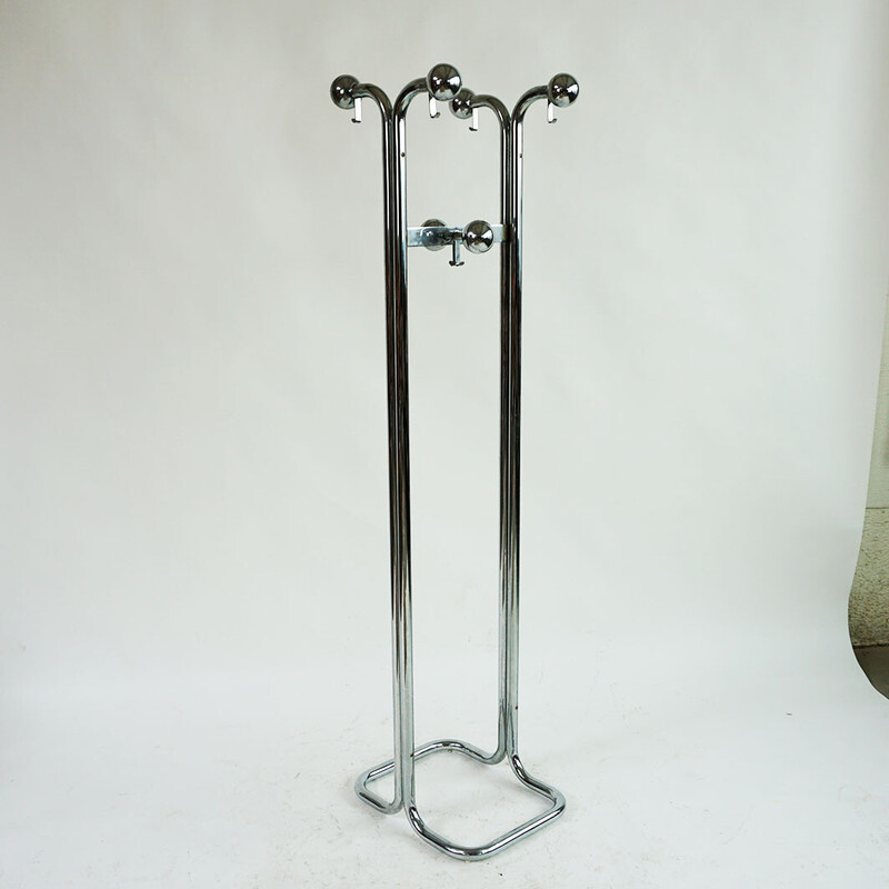 Italian mid century chrome coat rack, 1970s