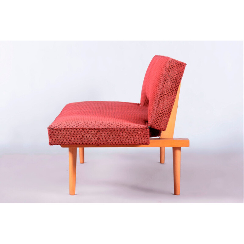 Vintage beechwood sofa by Miroslav Navratil, Czechia 1960s