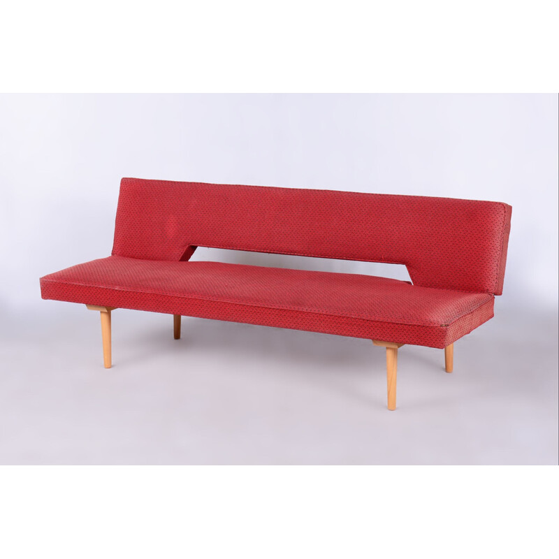 Vintage beechwood sofa by Miroslav Navratil, Czechia 1960s