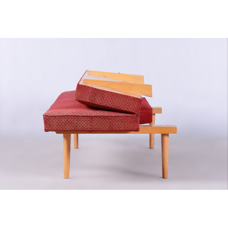 Vintage beechwood sofa by Miroslav Navratil, Czechia 1960s