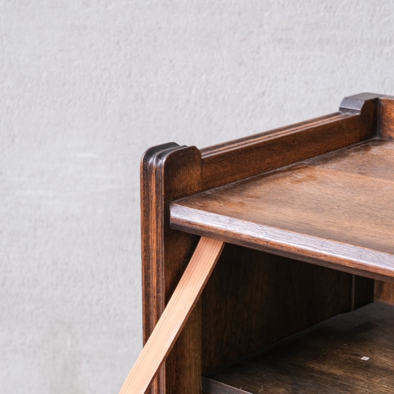 Mueble bar francés vintage de madera de roble de Guillerme et Chambron, años 60