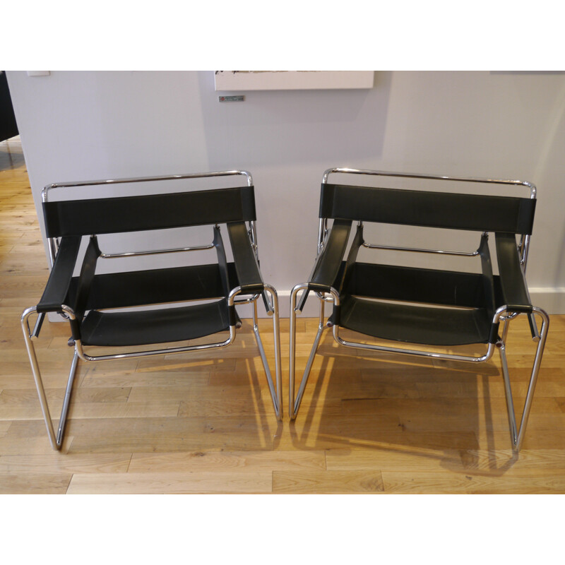 Pair of "Wassily" armchairs, Marcel BREUER - 1960s