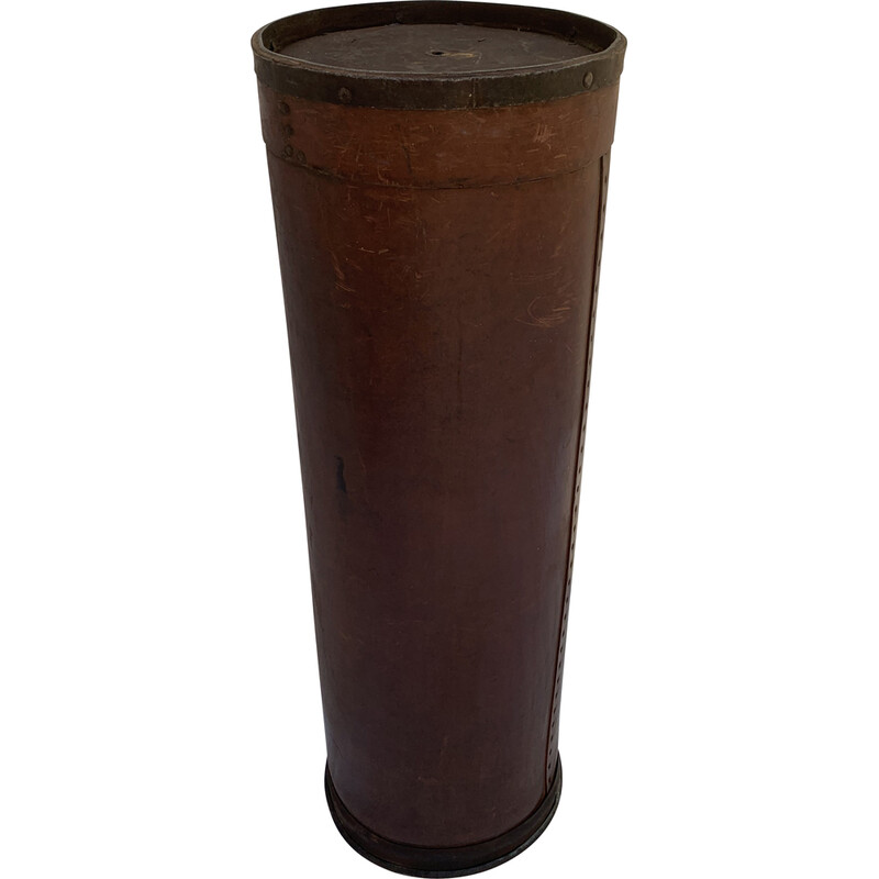 Vintage industrial leather column, 1950