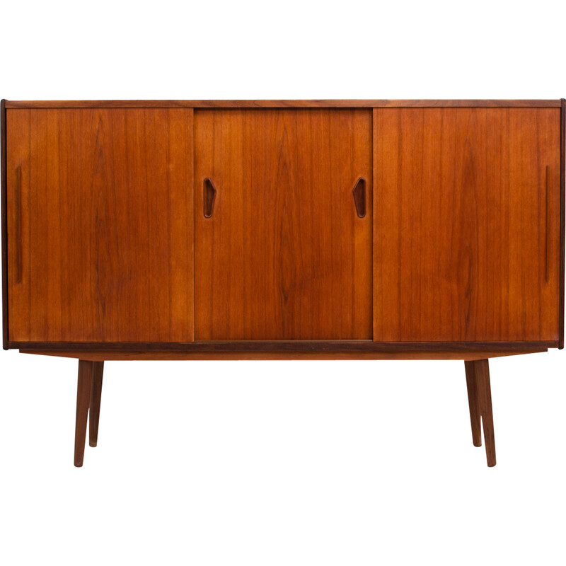 Danish vintage teak highboard by P. Westergaard