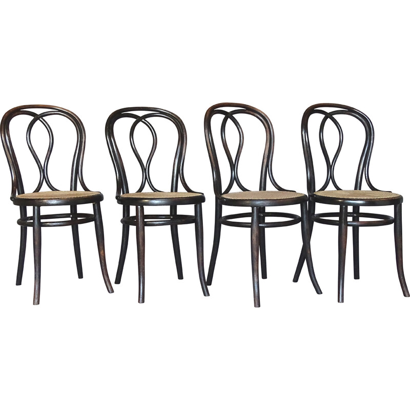 Set di 4 sedie da bistrot vintage N°29/14 di Thonet, 1882