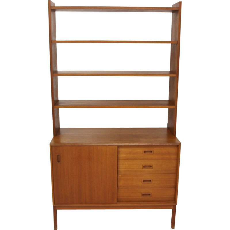 Scandinavian vintage teak bookcase, Sweden 1960