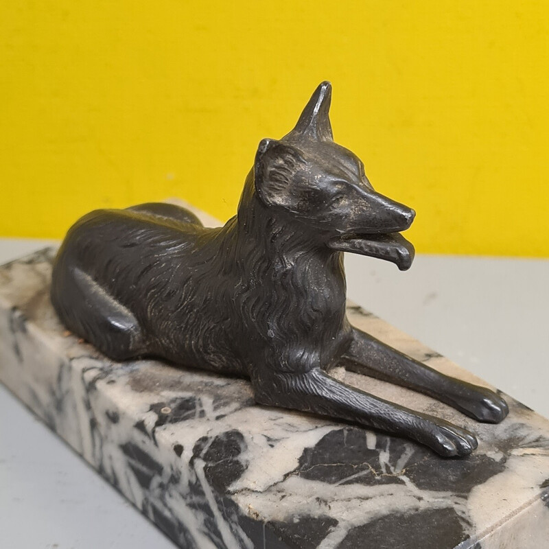 Vintage Art Deco shepherd figurine, France 1920-1930