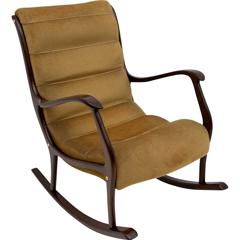 Fauteuil à bascule italien vintage par Ezio Longhi pour Elam, 1950