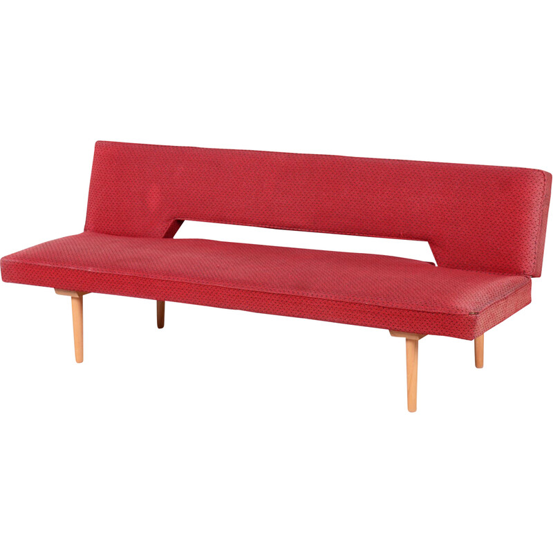 Vintage beechwood sofa by Miroslav Navratil, Czechia 1960s