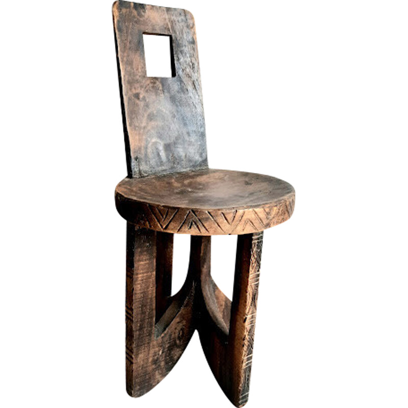 chaise brutaliste vintage