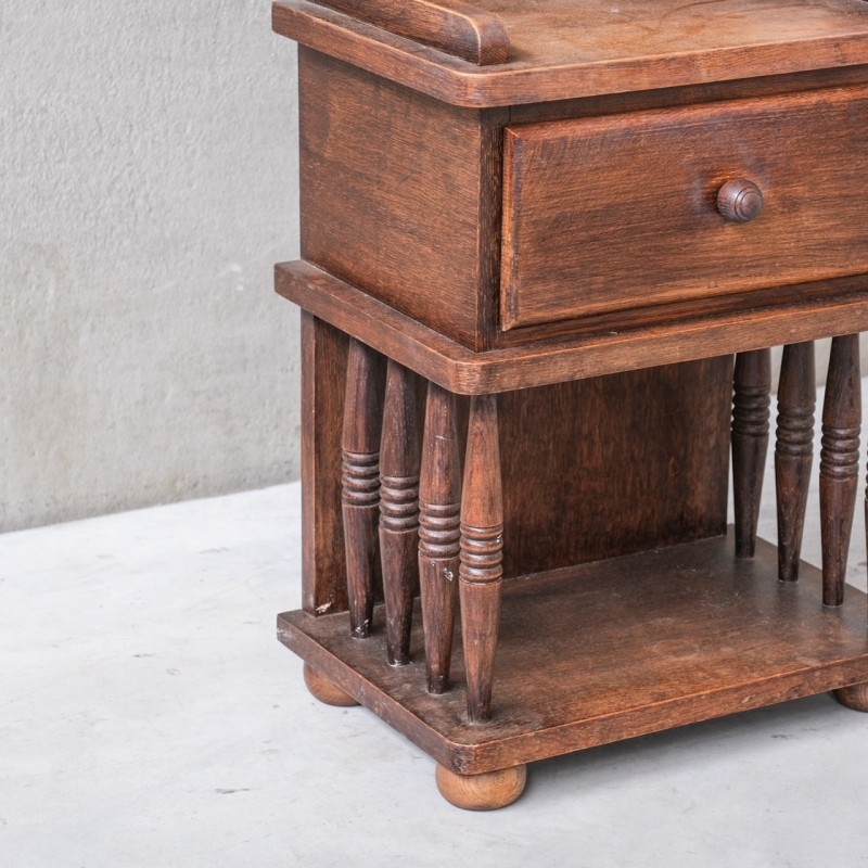 Pair of vintage oakwood night stands by Charles Dudouyt, France 1940